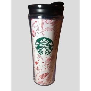 Starbucks Winter Holiday Travel Coffee Mug Tumbler 16oz Fox Deer Bird Holly 2018
